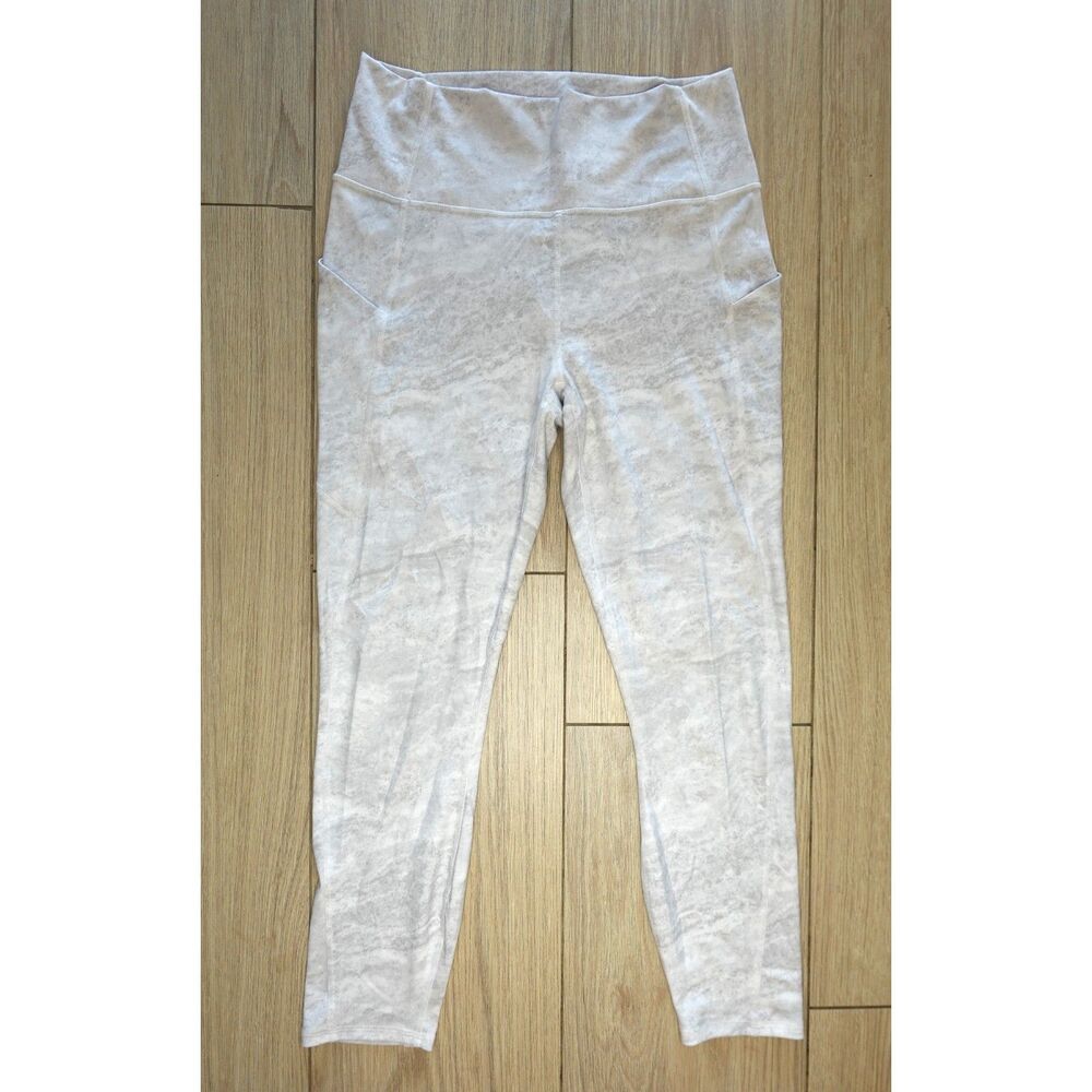 Fabletics Women's Legging Oasis PureLuxe High-Waisted 7/8 Stone Marble Size L